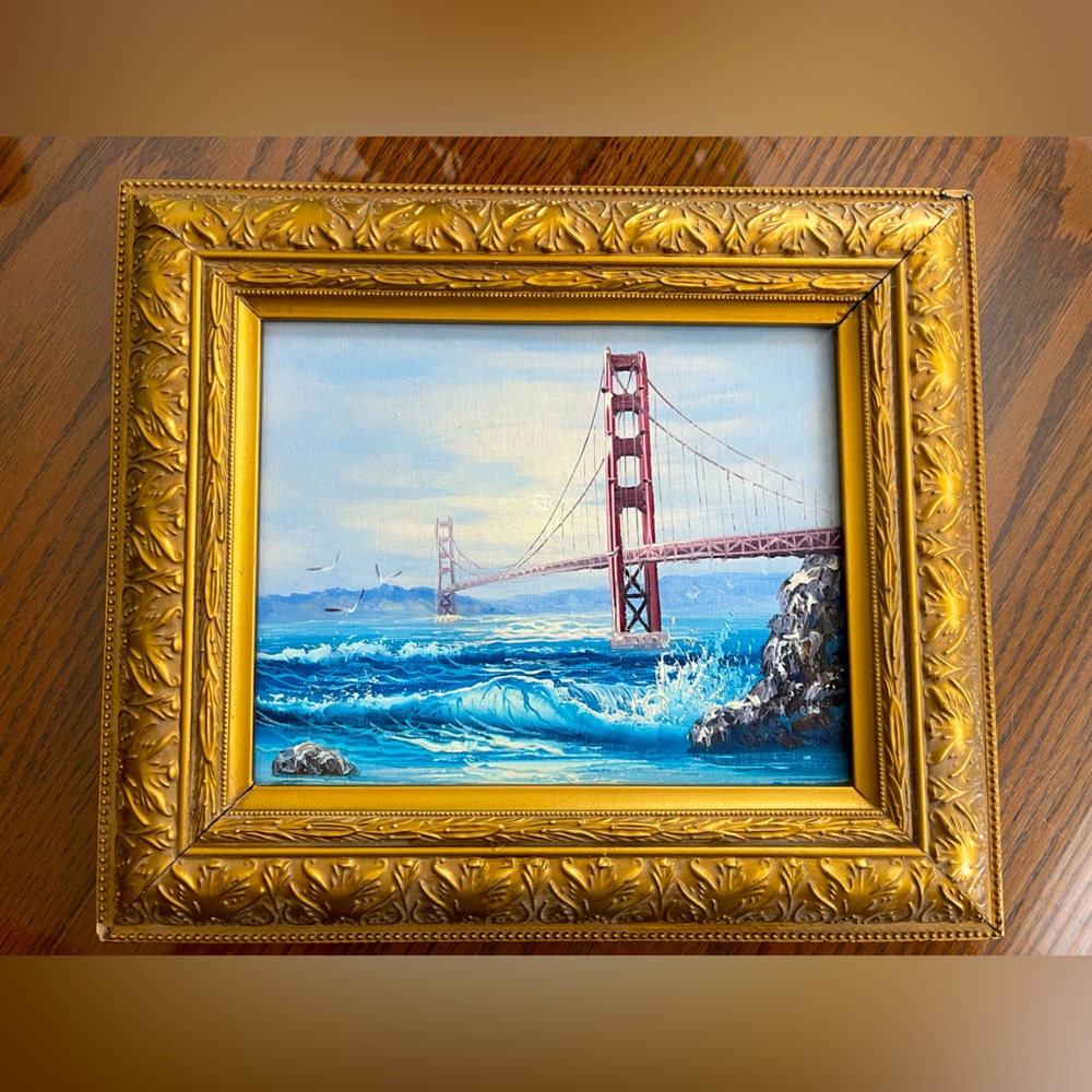 Golden Gate Framed Original Painting on Canvas